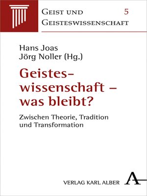 cover image of Geisteswissenschaft – was bleibt?